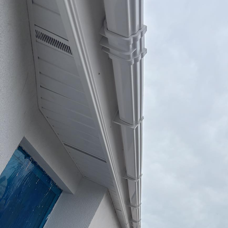 Gutter and downpipe installation