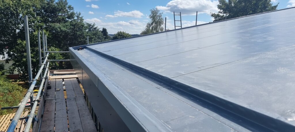 Professional commercial flat roofing installation in Wicklow Ireland by GV Roofing Services